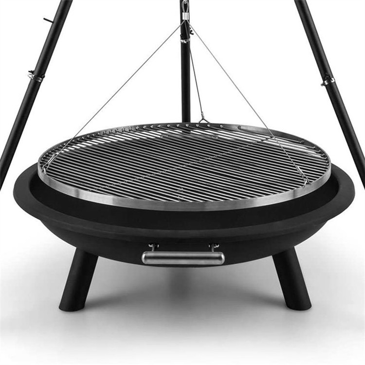 Barbecue Tripod Swivel Grill Garden Outdoor Charcoal Swing Grill Adjustable Hanging Chain Swivel Cooking Grill