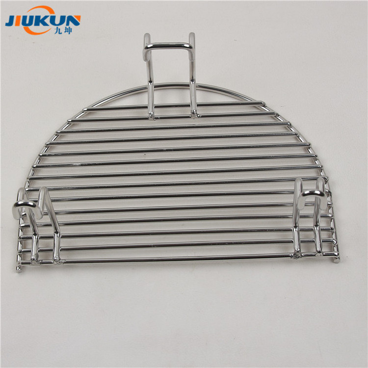 metal half moon 18inch grill grate made of stainless steel outdoor fire pit round wire mesh grill grate