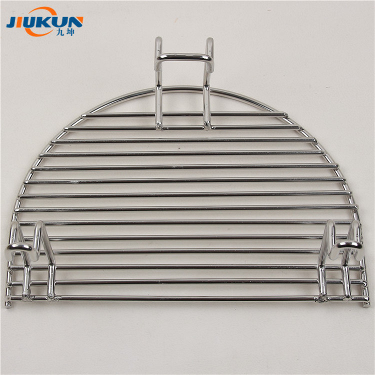 metal half moon 18inch grill grate made of stainless steel outdoor fire pit round wire mesh grill grate