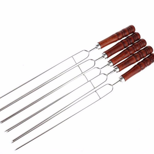 Set Roasting Forks with Bag Camping Hot Dog Telescoping Sticks Skewers BBQ Forks Stainless Steel