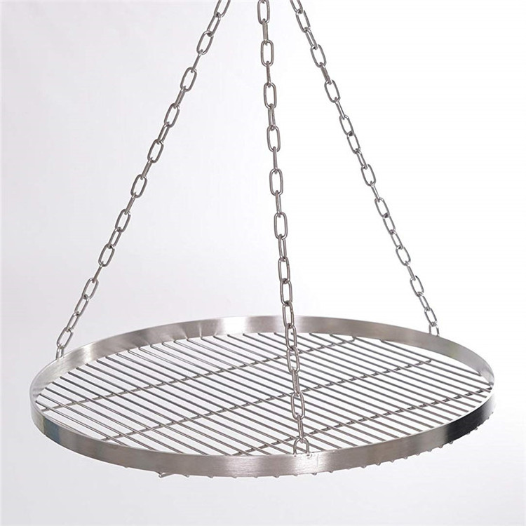 customized  grill grate  with chain food grade stainless steel for swing grill  BBQ Grill grate with rope 15 mm bar distance