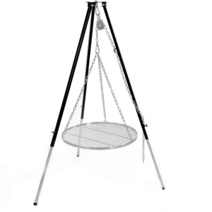 stainless steel  wire mesh grate round shape BBQ tripod grilling grate 50cm -100cm grill grate stainless steel