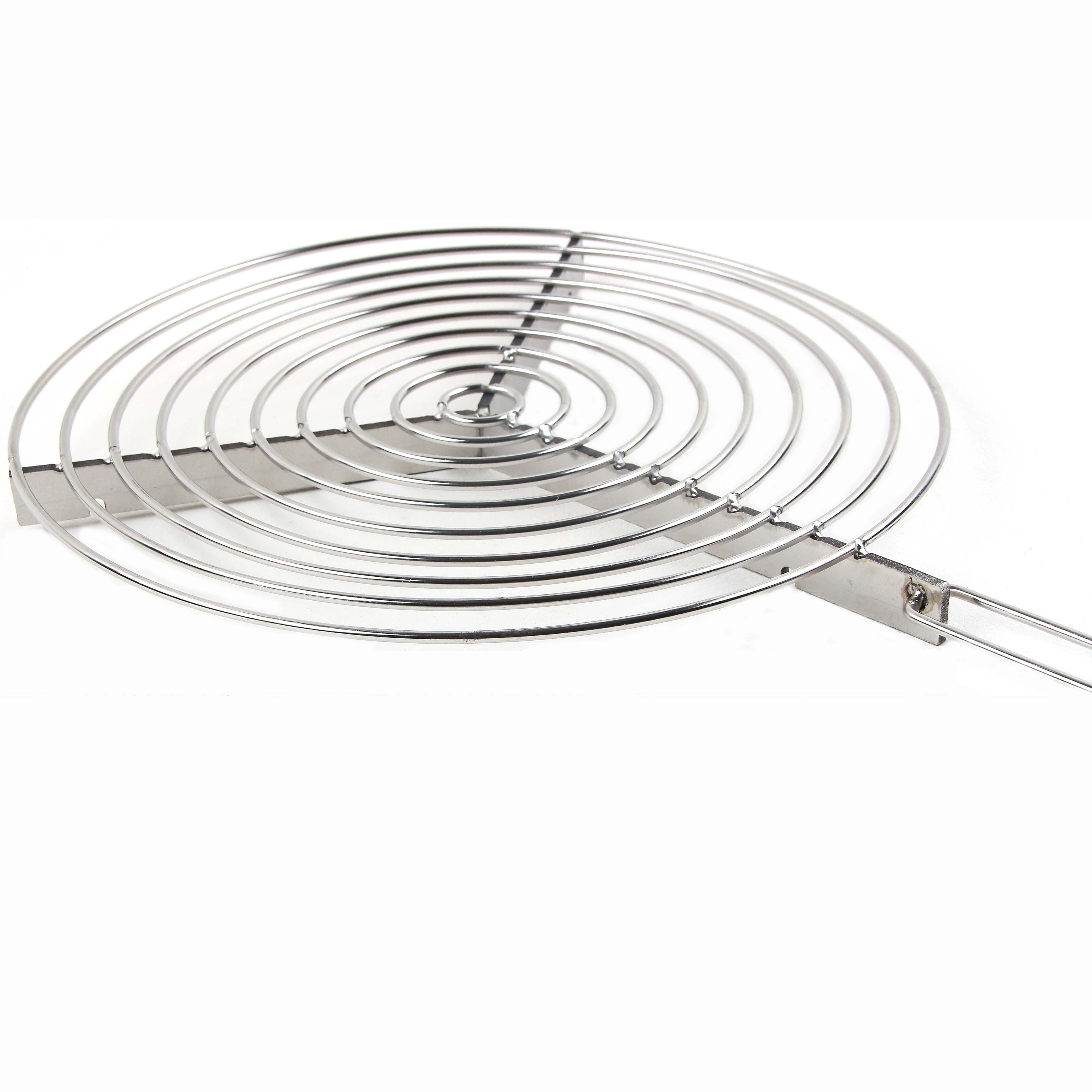 Round Fire Pit Grate with trivet for Outdoor Campfire Grill Cooking