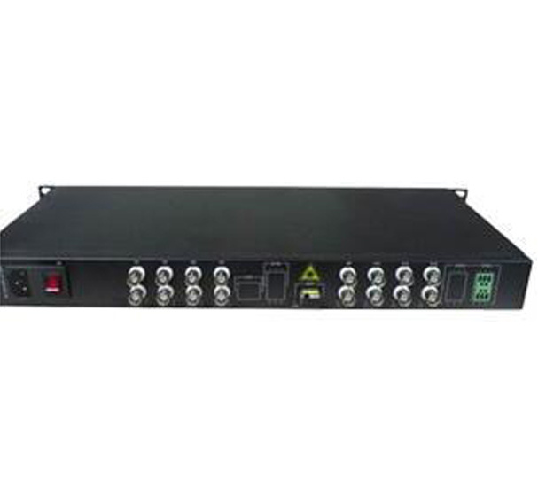 Plug and Play Design 16 Channel Video Fiber Optic Media Converter for CCTV Security System