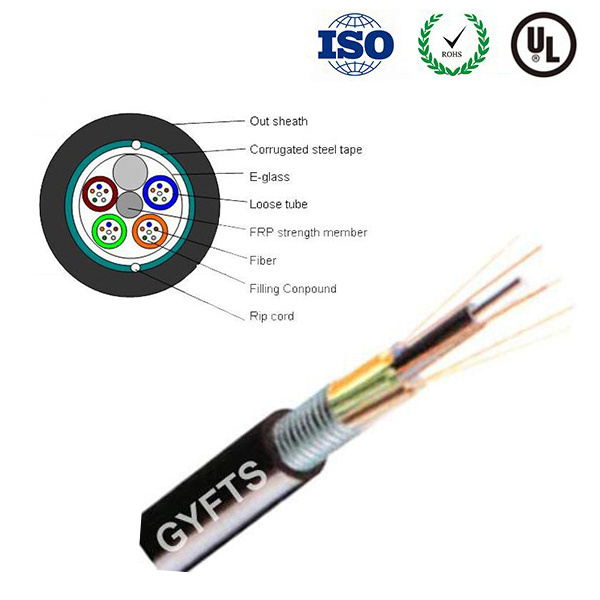 GYFTS 24f single mode sm 24 core direct buried fiber optic cable