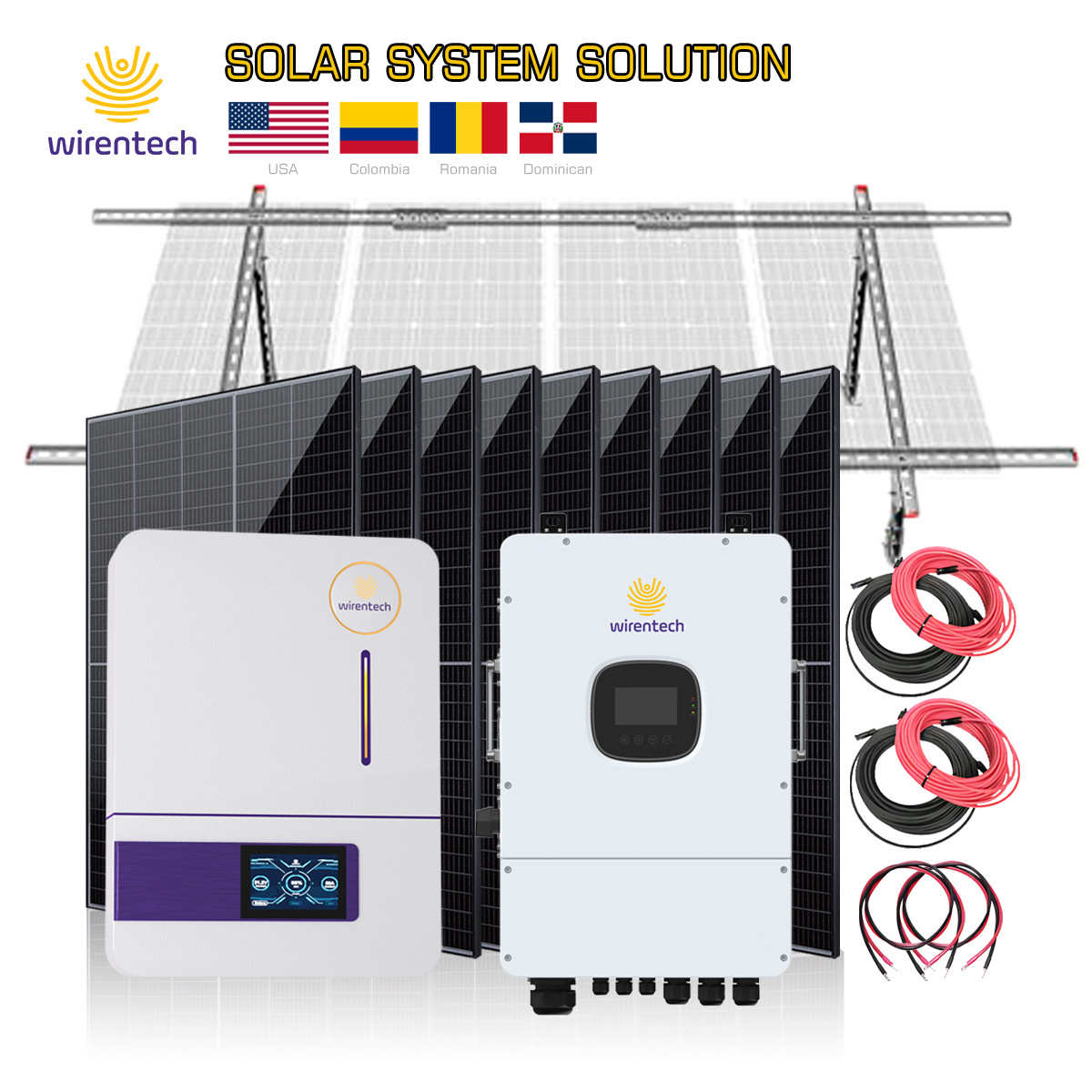 2024 Complete Solar Energy All In One Energy Storage System 1KW 2KW 4KW 10KW 20KW 30KW Solar Mill System Solar System