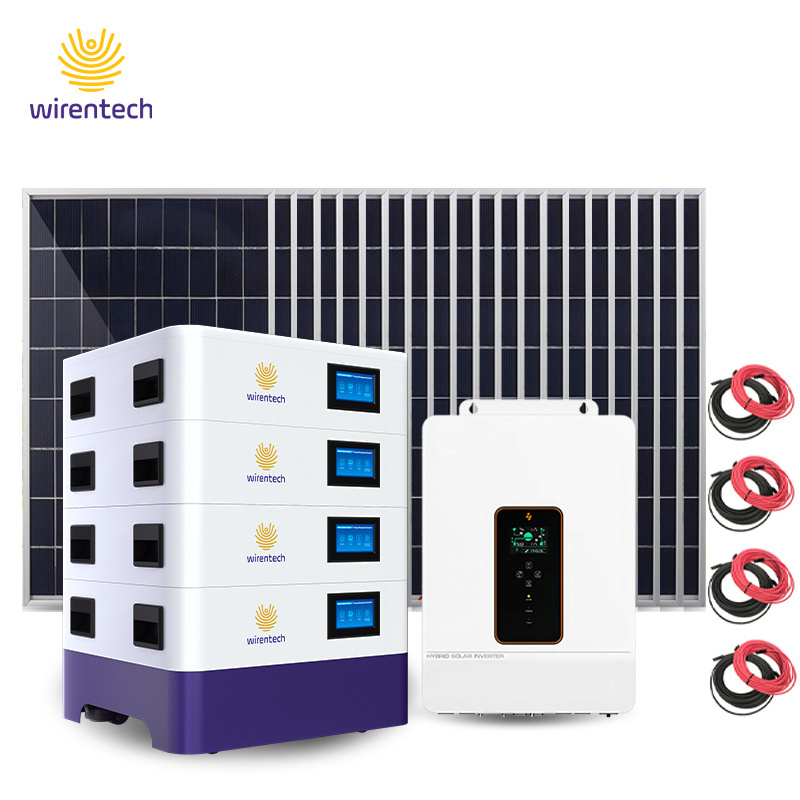 5kw to 10kw Complete Hybrid energy balcony solar system storage battery Lithium Ion Battery and Ground Mounting for Balcony Use