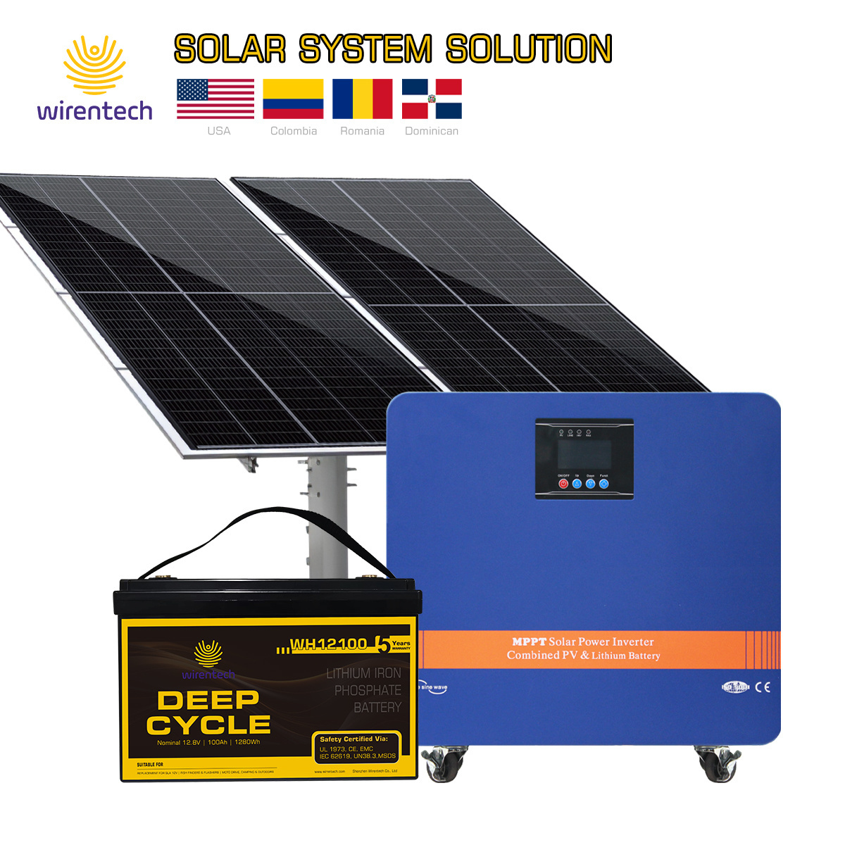 2024 Complete Solar Energy All In One Energy Storage System 1KW 2KW 4KW 10KW 20KW 30KW Solar Mill System Solar System