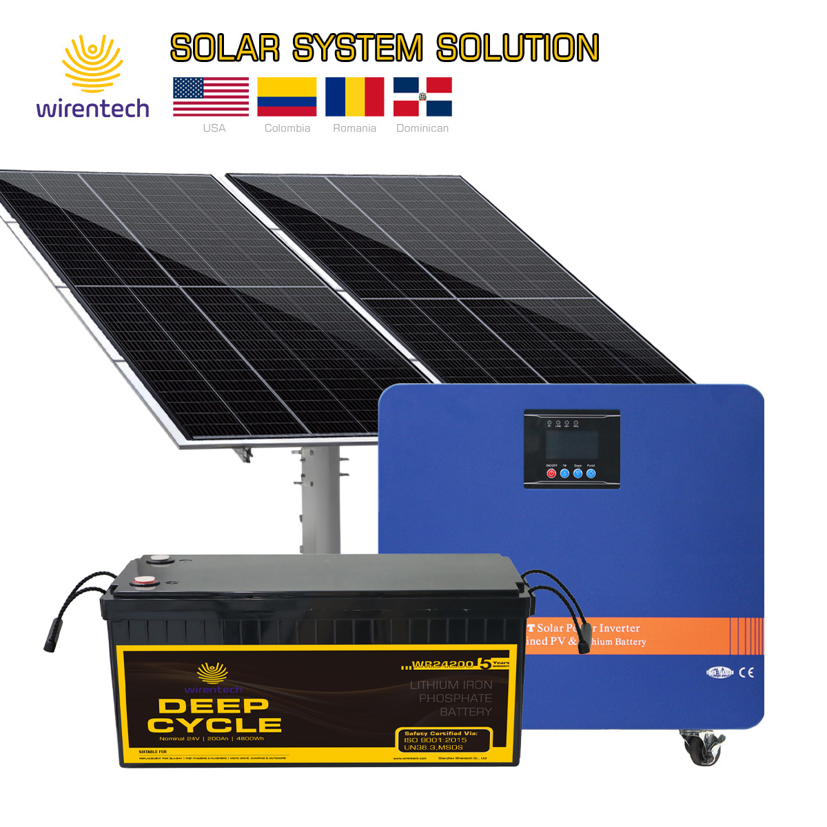 2024 Complete Solar Energy All In One Energy Storage System 1KW 2KW 4KW 10KW 20KW 30KW Solar Mill System Solar System