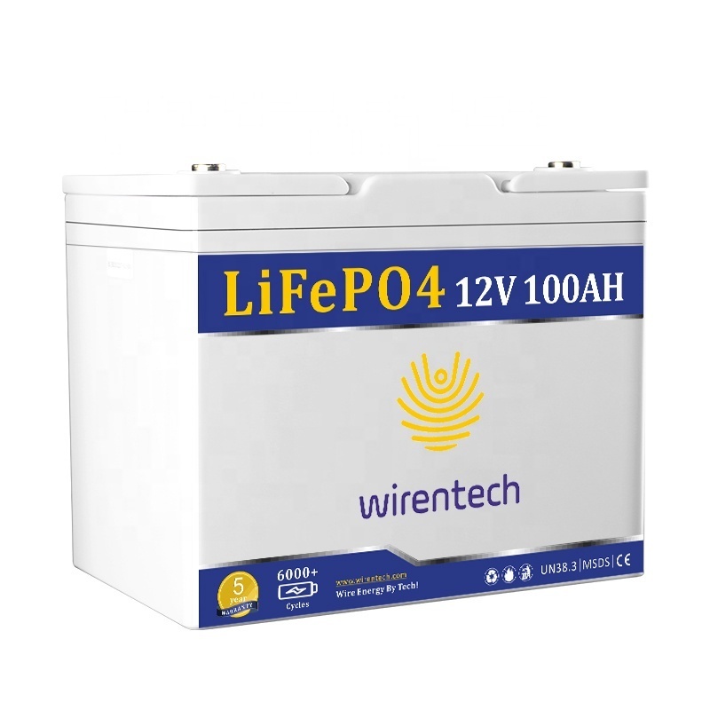 WIRENTECH Customizable 12V 100Ah  Lithium-ion Rechargeable Battery with Smart Built-in BMS