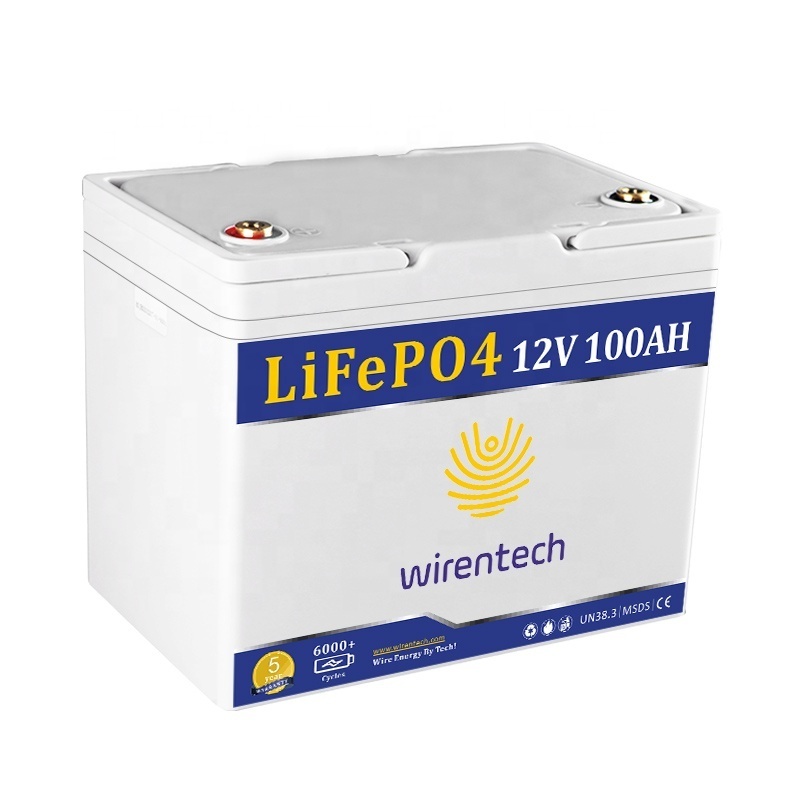 WIRENTECH Customizable 12V 100Ah  Lithium-ion Rechargeable Battery with Smart Built-in BMS