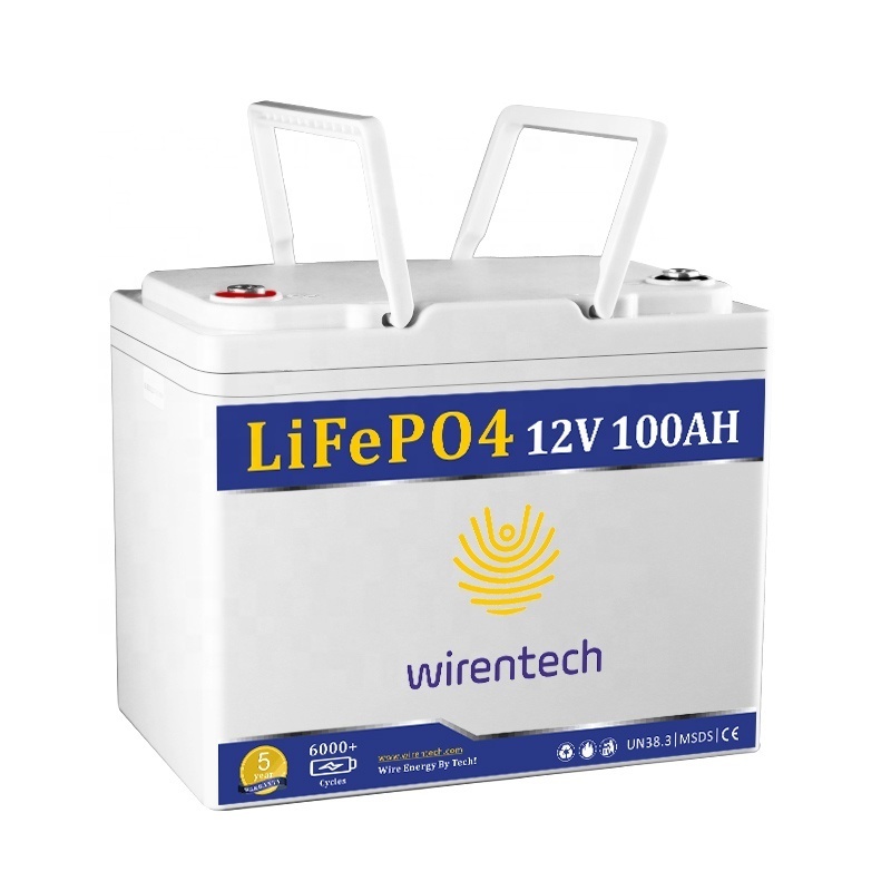 WIRENTECH Customizable 12V 100Ah  Lithium-ion Rechargeable Battery with Smart Built-in BMS