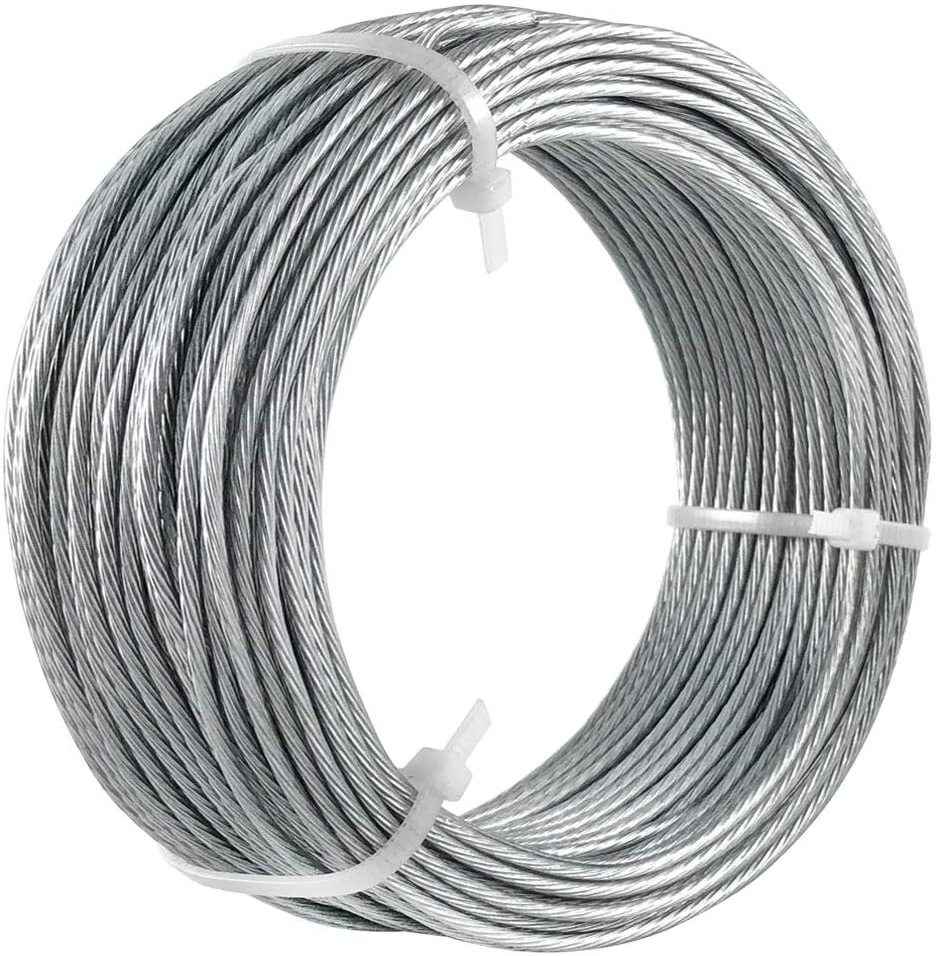 Iron rope manufacturers 1x7 1.0mm galvanized iron wire rope with certification for hanging wire compact