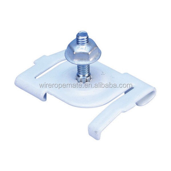 Oblong T-Bar clips,white suspended ceiling clip, T Bar clips for use for attaching track lighting power track to drop ceiling