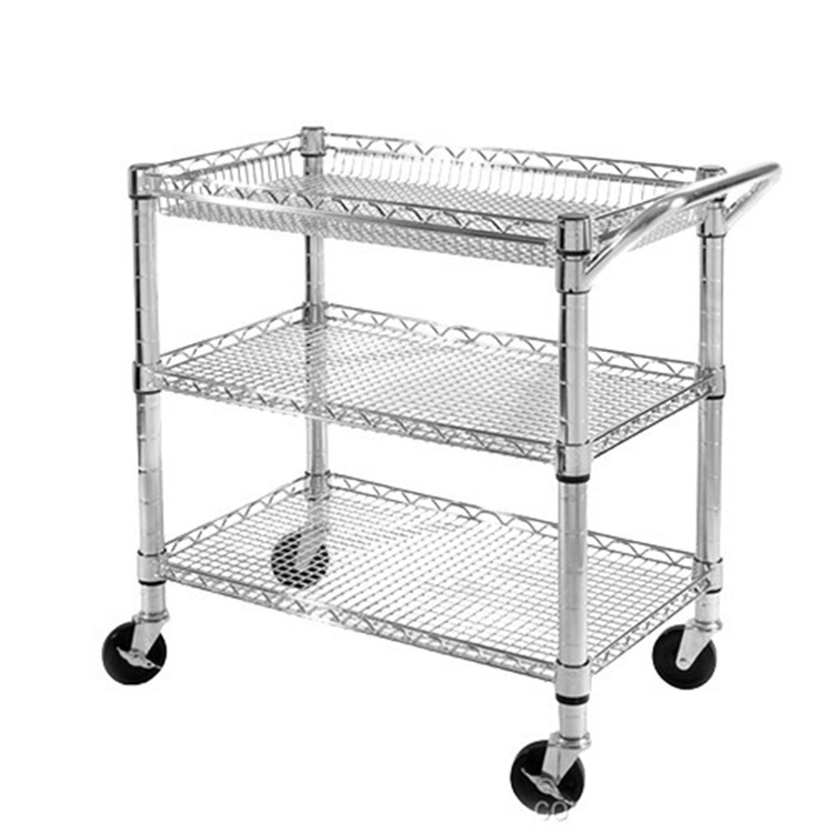 AMJ Customizable Layer Commercial Wire Storage Shelf Shelving With Wheels