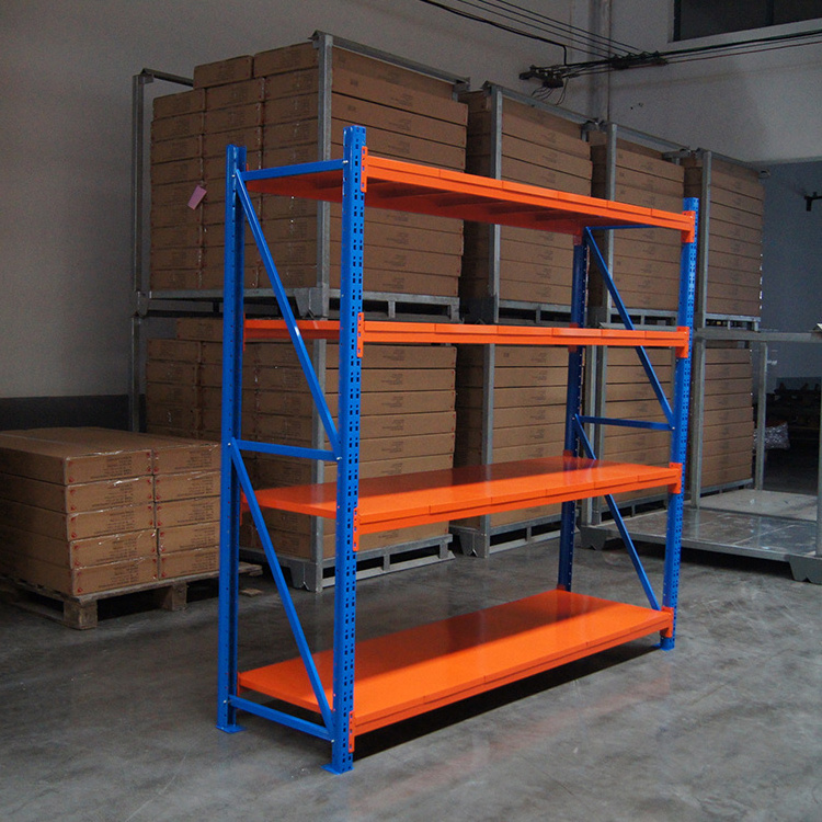 AMJ Longspan Shelving Rack High Bay Industrial Shelves Narrow Aisle Heavy Duty Metal Warehouse Storage Selective Pallet Racking