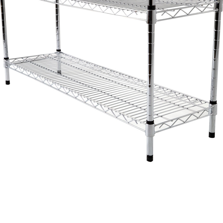 AMJ Carbon Steel 5 Tiers Nsf Approval Household Storage Steel Wire Shoe Rack