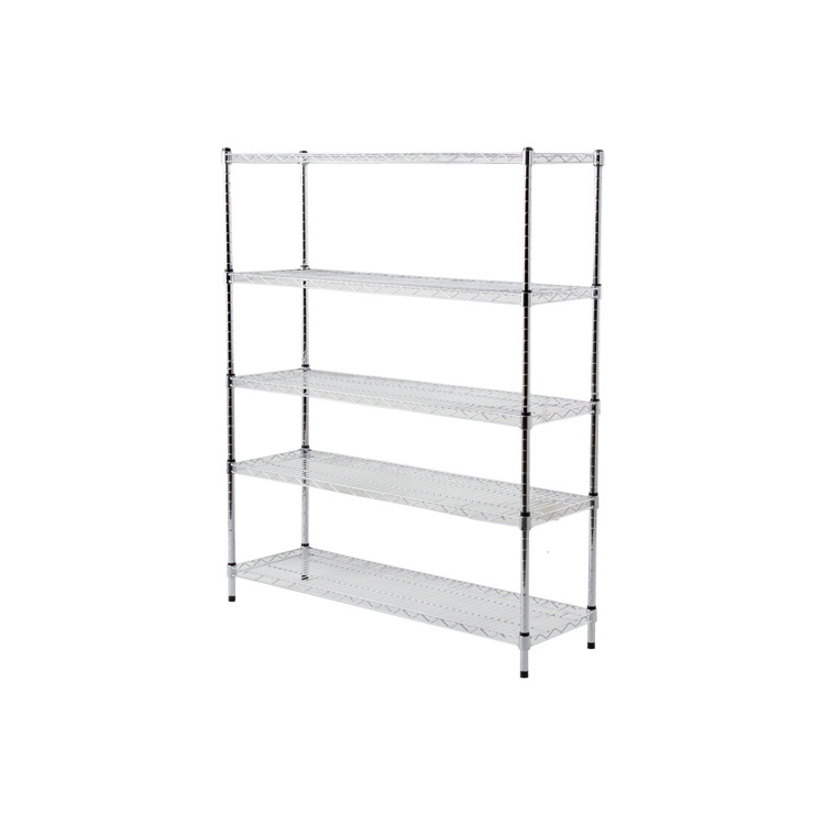 AMJ Carbon Steel 5 Tiers Nsf Approval Household Storage Steel Wire Shoe Rack