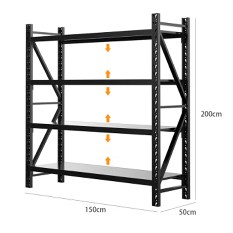 Light Duty Black Steel Shelving Rack Shelves Shelving Warehouse Storage Rack