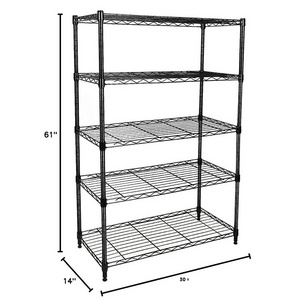 High Quality 5 Tiers 800lbs Nsf Approval Metal Chrome Wire Metro Shelving