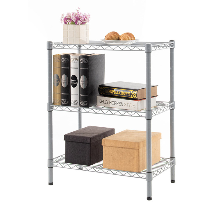 AMJ Light-Duty Adjustable Household Small 3 Tier Wire Shelf Rack Shelves For Home