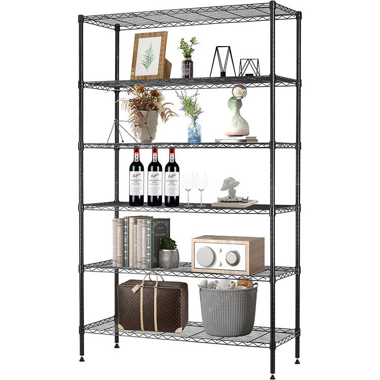 Heavy Duty NSF approval Powder Coating black comercial Metro Office Garage wire shelving unit