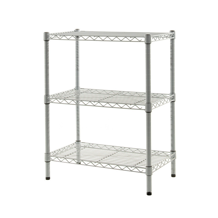 AMJ Light-Duty Adjustable Household Small 3 Tier Wire Shelf Rack Shelves For Home