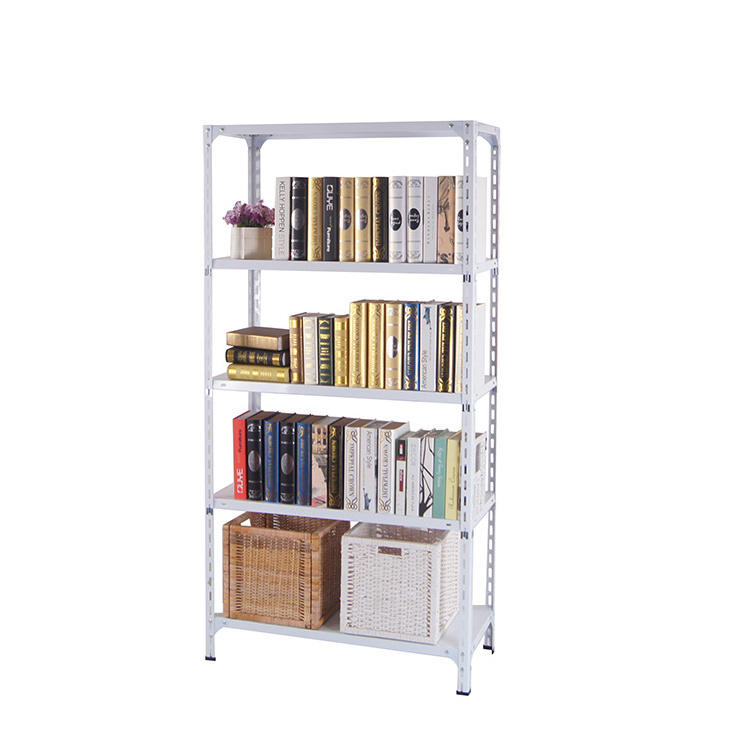 AMJ Wholesale White Multi-Layer Metal Angle Steel Boltless Shelving Shelves Rack Shelf