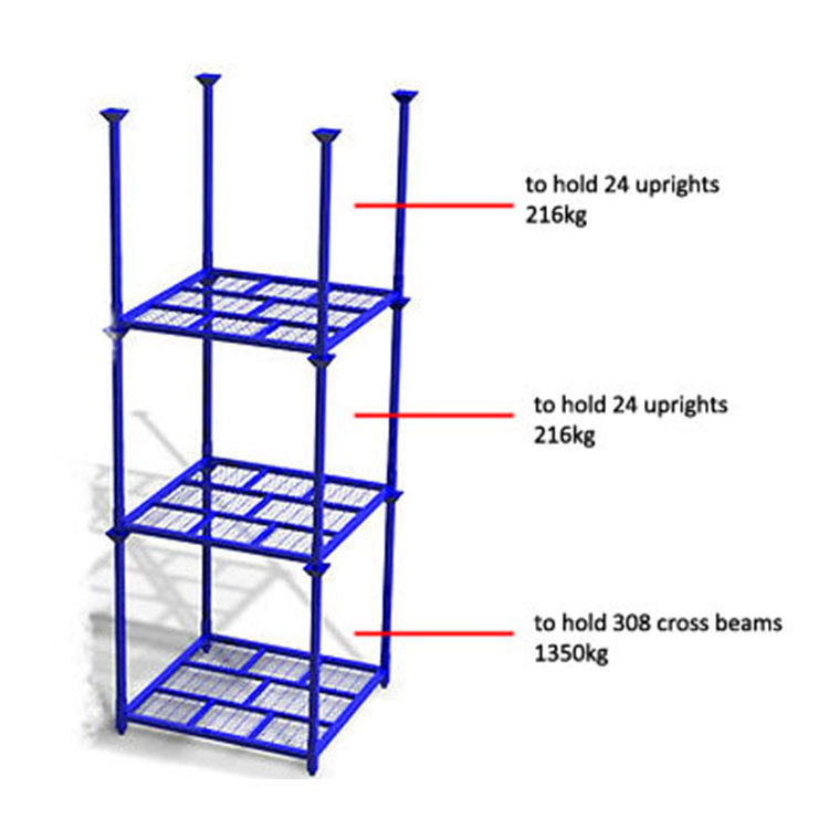 Detachable Powder Coated Transport Large Warehouse Industrial Fabric Stacking Racks Shelves