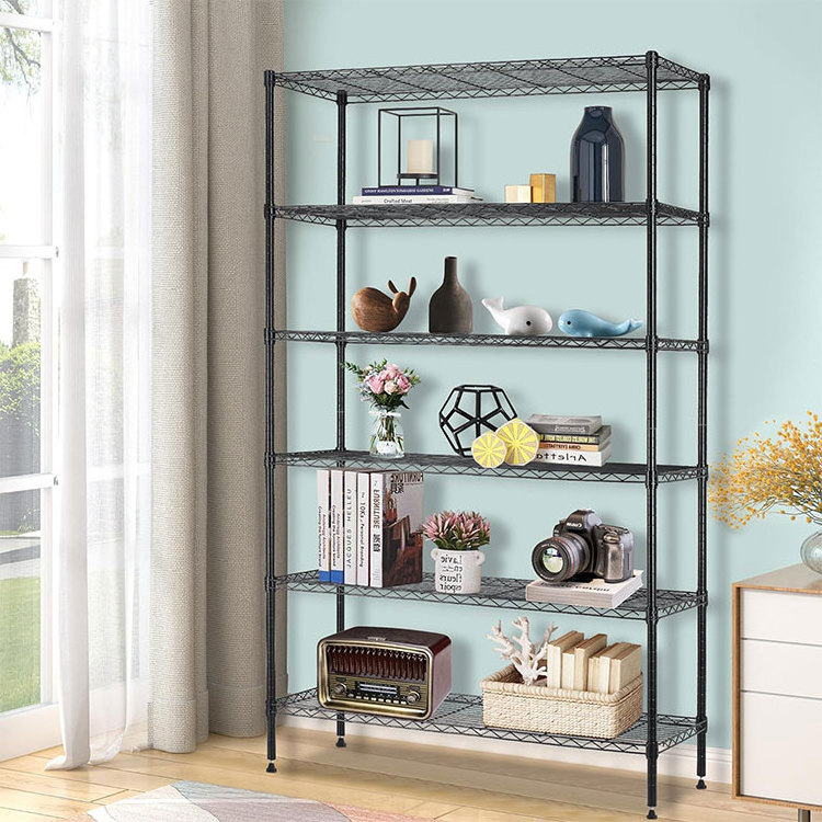 Heavy Duty NSF approval Powder Coating black comercial Metro Office Garage wire shelving unit