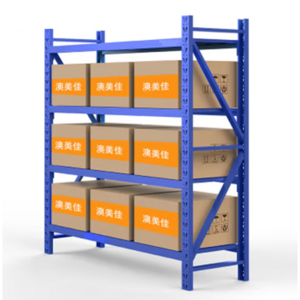 Light Duty Blue 4 Tier 120Kg/Layer Adjustable Metal industrial Shelf Shelves Racks For Warehouse