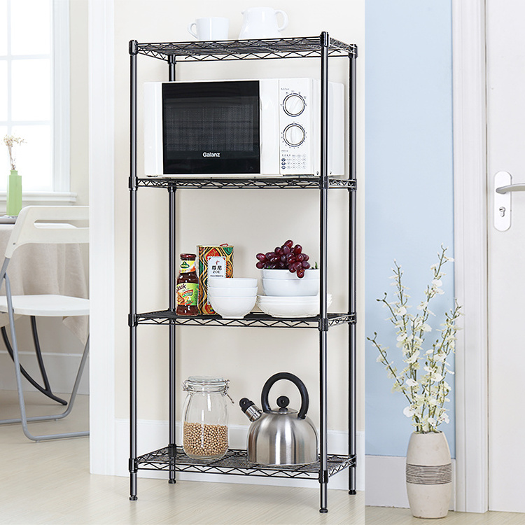 High Quality Mini 4-Tier Wire Shelving storage rack shelf kitchen adjustable rack/shelf