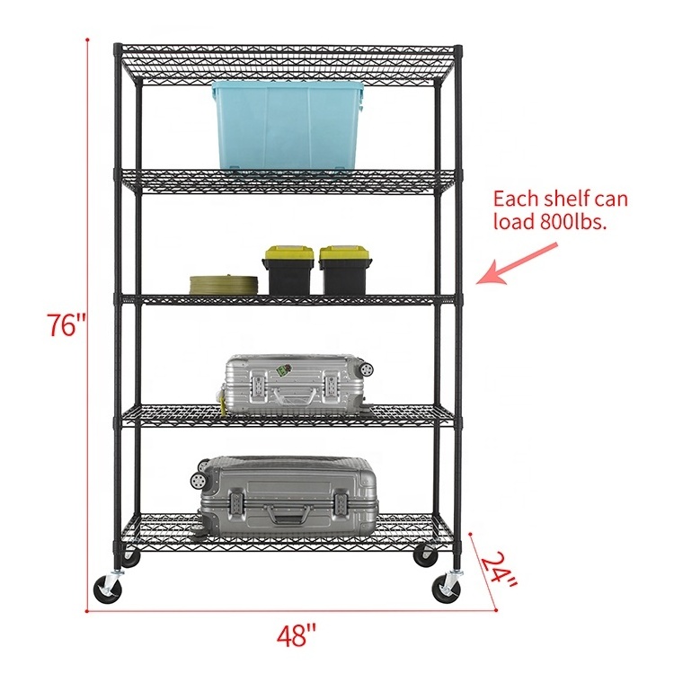 Warehouse storage racks 5 layer 800lbs factory long span industrial metal storage shelves warehouse racking