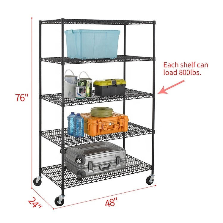 Warehouse storage racks 5 layer 800lbs factory long span industrial metal storage shelves warehouse racking