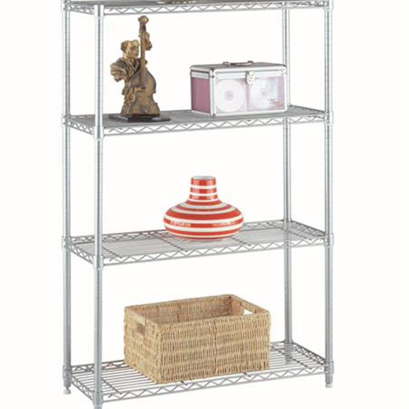 Customized Size Modular 4 Layer Heavy Duty Metal Chrome Wire Shelving Stainless Shelves