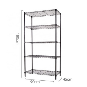 5 Tier Metal Boltless Rack Home kitchen Store Storage Rack Warehouse Rack Black color