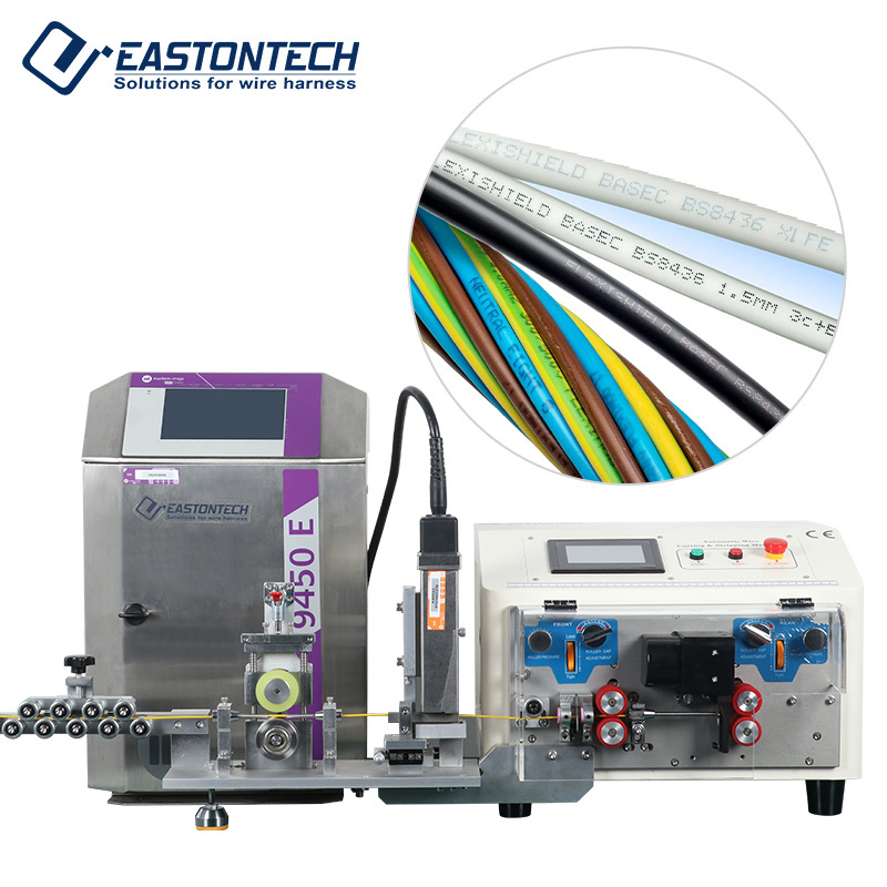 EW-3010+S  Fully automatic Cable Wire Cut Strip and Print Machine 0.1-6mm2 wire cutting stripping with printer