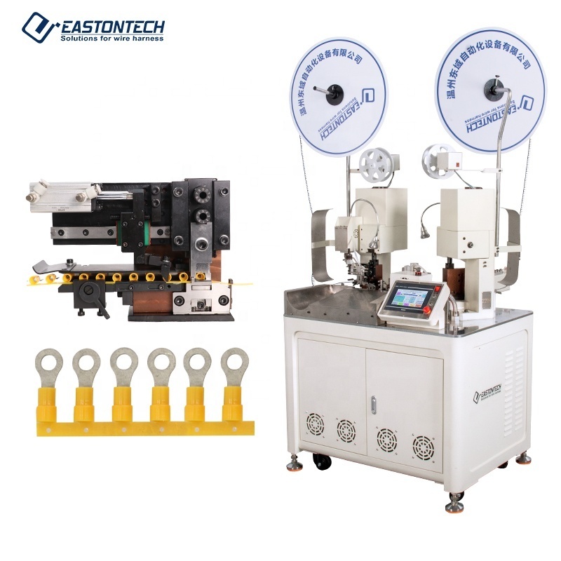 EW-22D Automatic pre-insulated wire terminal stripping crimping tubular terminal ferrule strip twist crimp machine