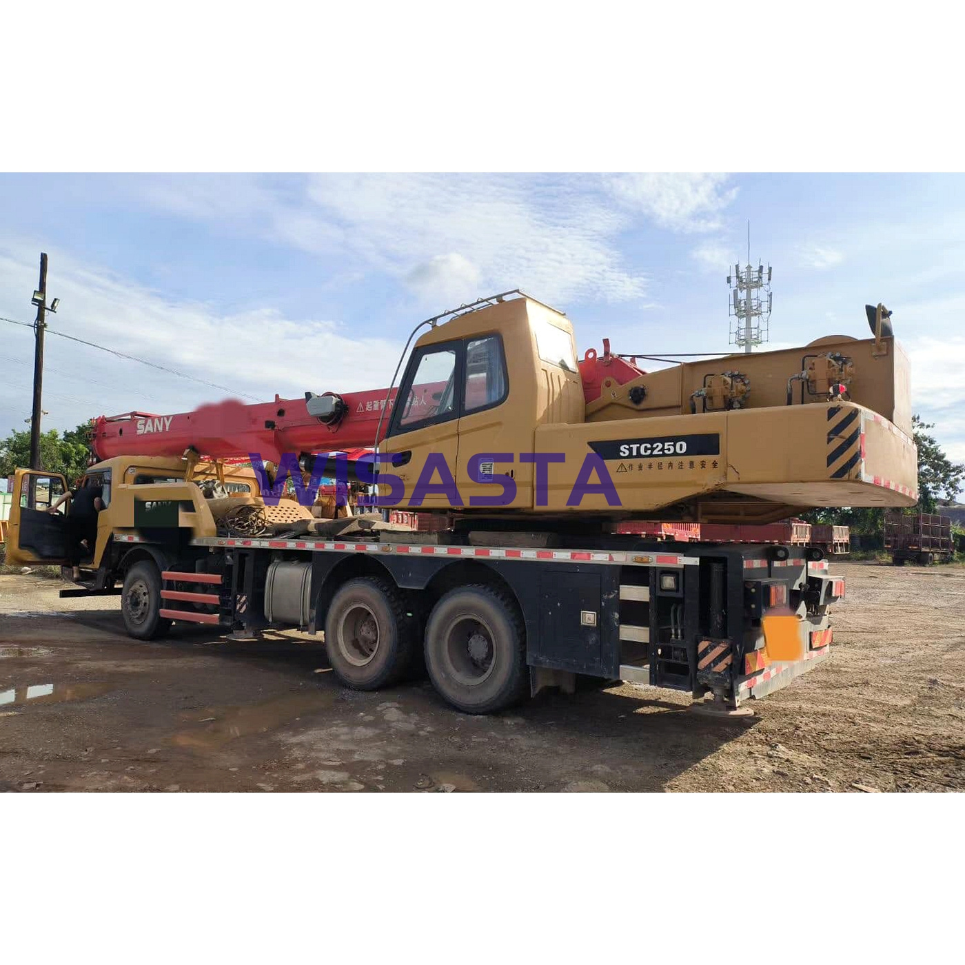 2019 Excellent condition used SANY STC250 crane 25T hoisting machinery 25 tons loading telescopic crane truck for sale price