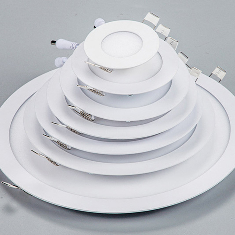 High Lumen Commercial Round Square Panel Lamp 5w 9w 12w 18w 24w 36w Ceiling Recessed Slim LED Panel Light