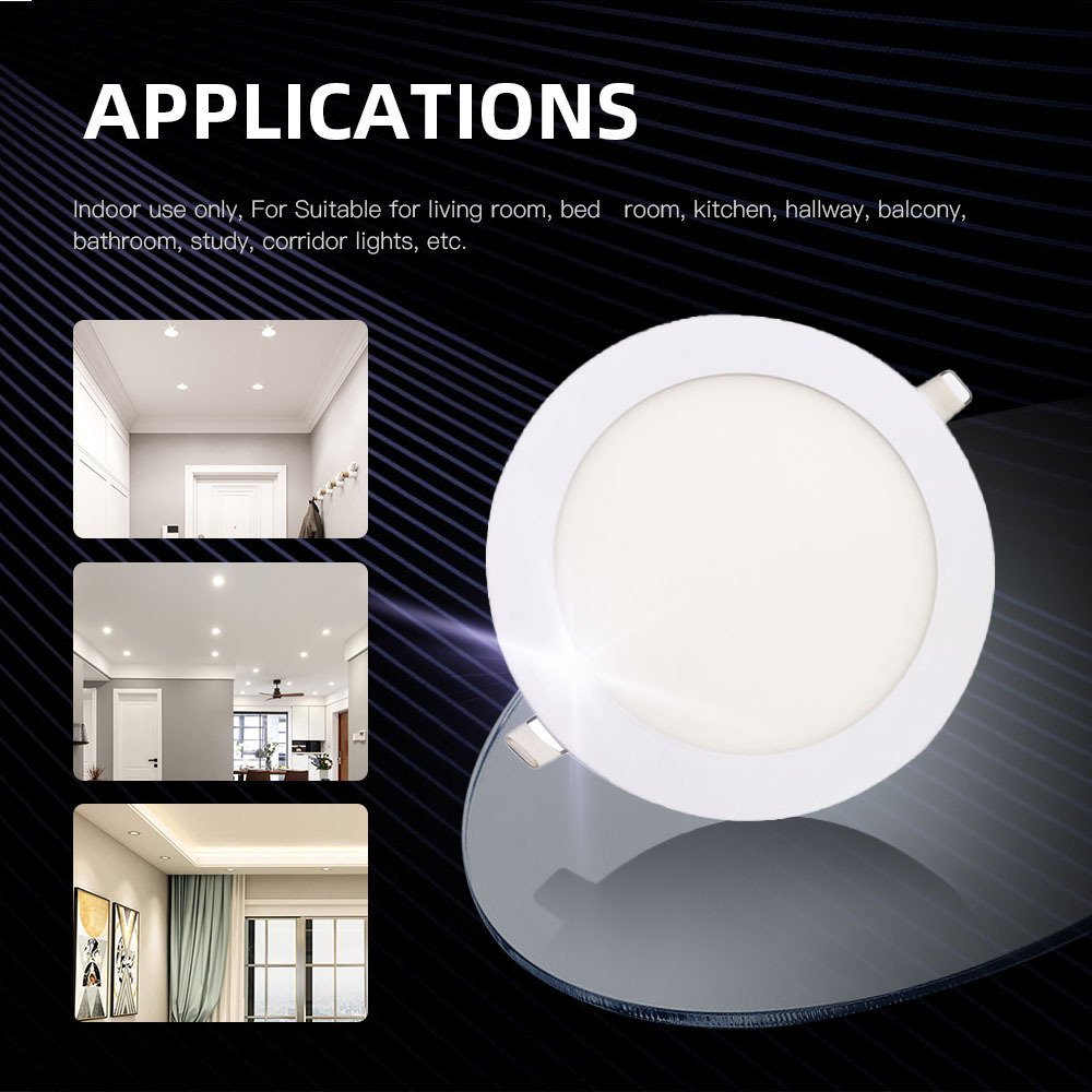 Light Potlight Junction Box Downlight Thin Recessed Round Ultra Slim Led Panel Lights Ceil