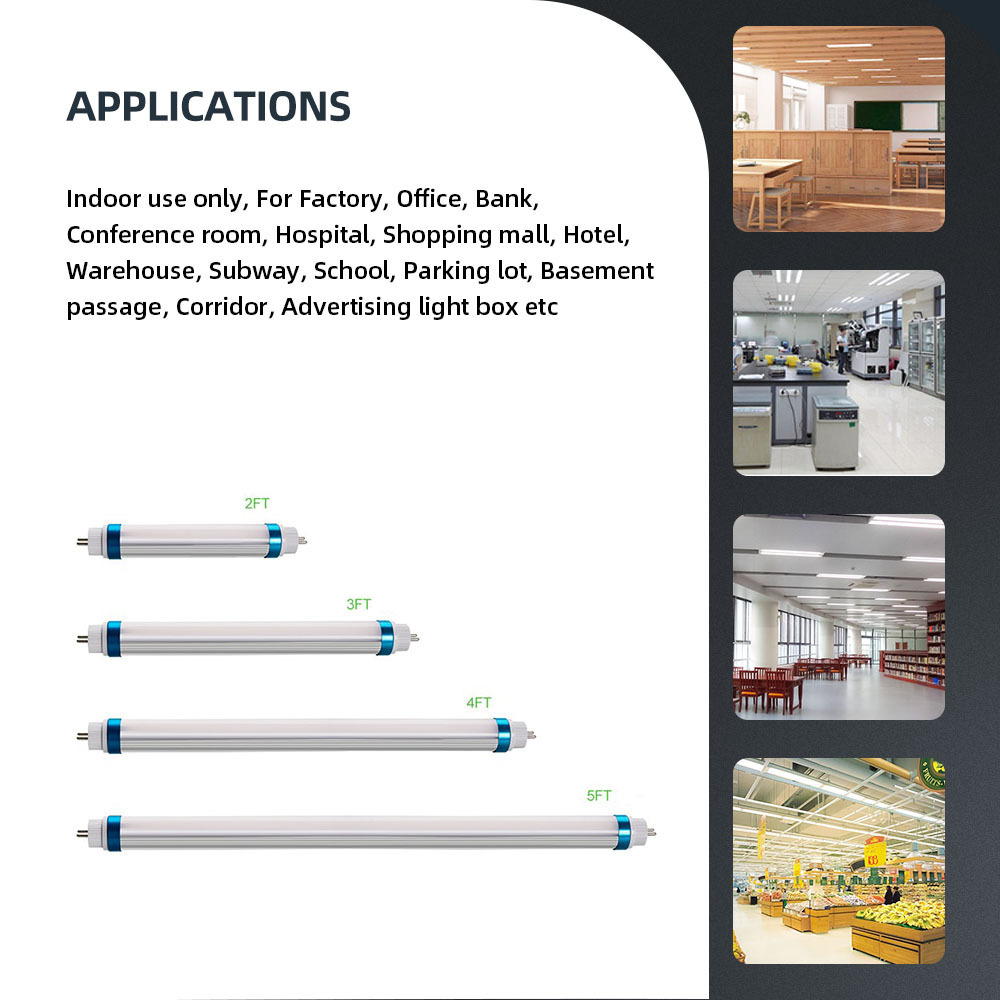 wiscoon 2ft-5ft Lighting luz led Tubes housing Fluorescent Fixture 18W Integrated T5/T8 lighting tube LED Tube Light