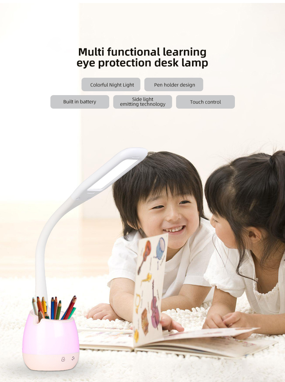 Stylish Dimmable Table Light Hand-Touch Brightness Sleek Dimmable Desk Lamp: Premium Construction