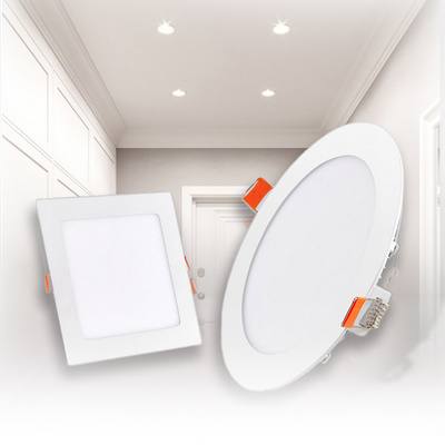 24w 18w 15w 12w 3w Led Panel Light Round 6w Recessed Led Panel Light Warm White 6500 K Flush Mount Panel Light