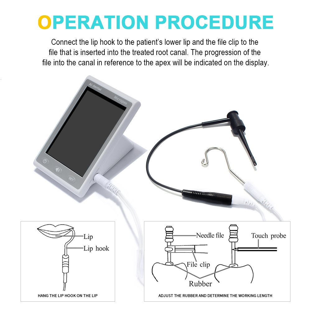 Mini apex locator with endo motor rotary file machine 3.7'LCD odontologia material dental lab equipment