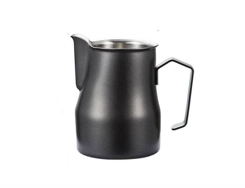 Cream White Black Silver Color Stainless Steel Milk Pitcher 350ML 600ML Portable Cup Milk Frother Stainless Steel Cup