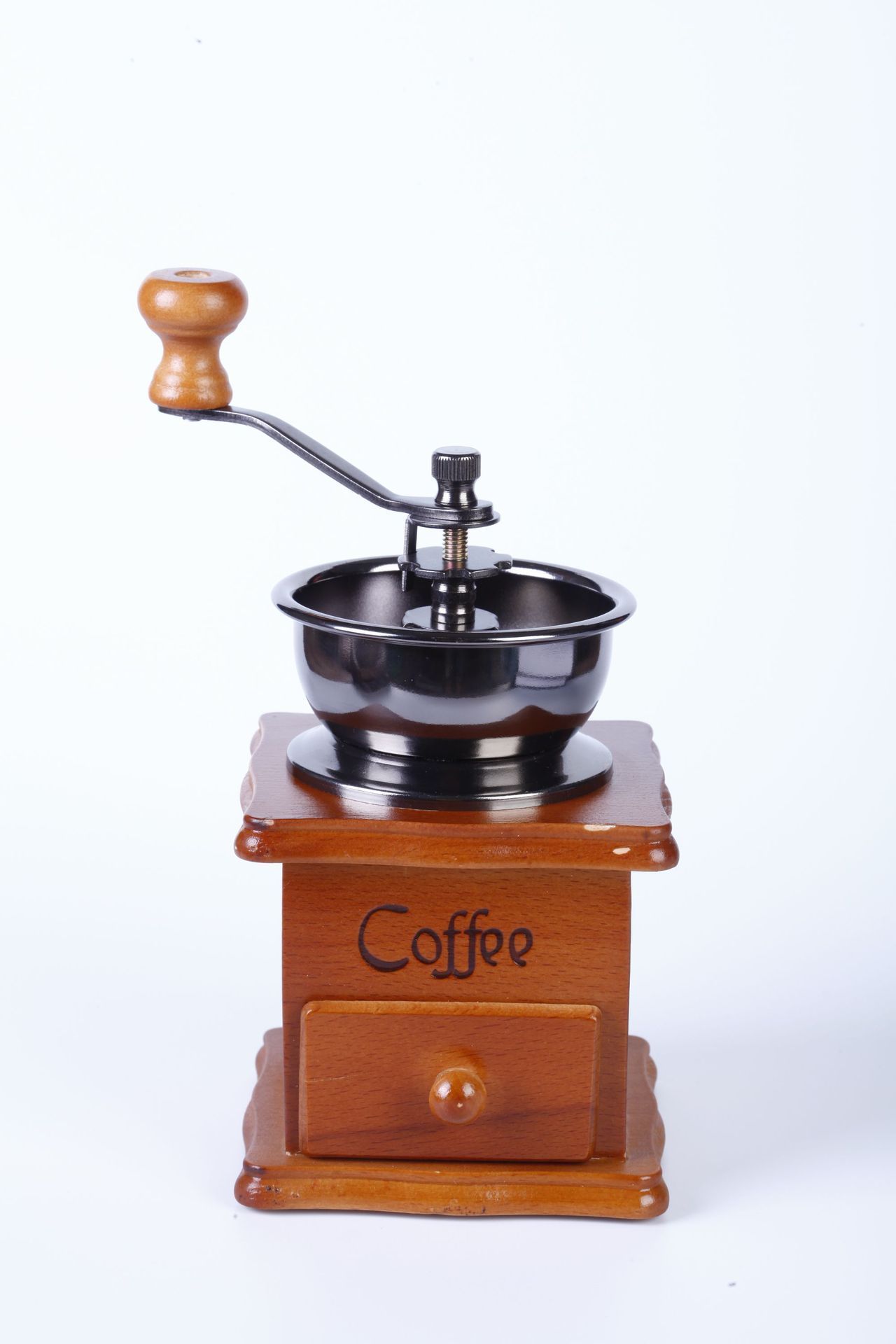 hot sale Hot Sale Special Design Custom Logo Manual Coffee Burr Grinder with Wooden Body Coffee Grinder Bur