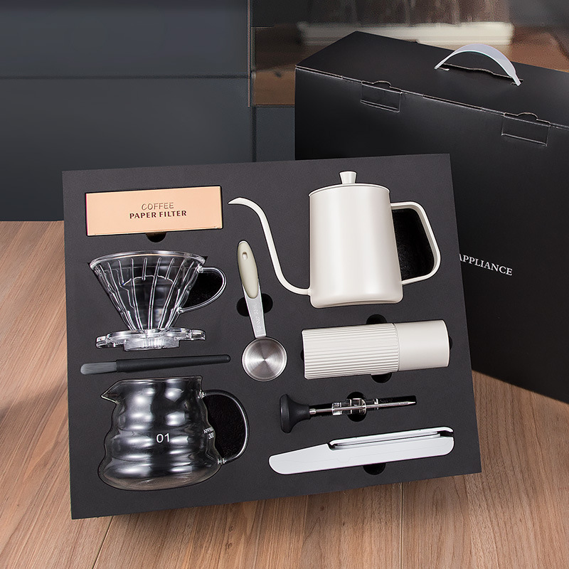 custom hand pour over coffee maker set brewing coffee kit gift set for home and coffee