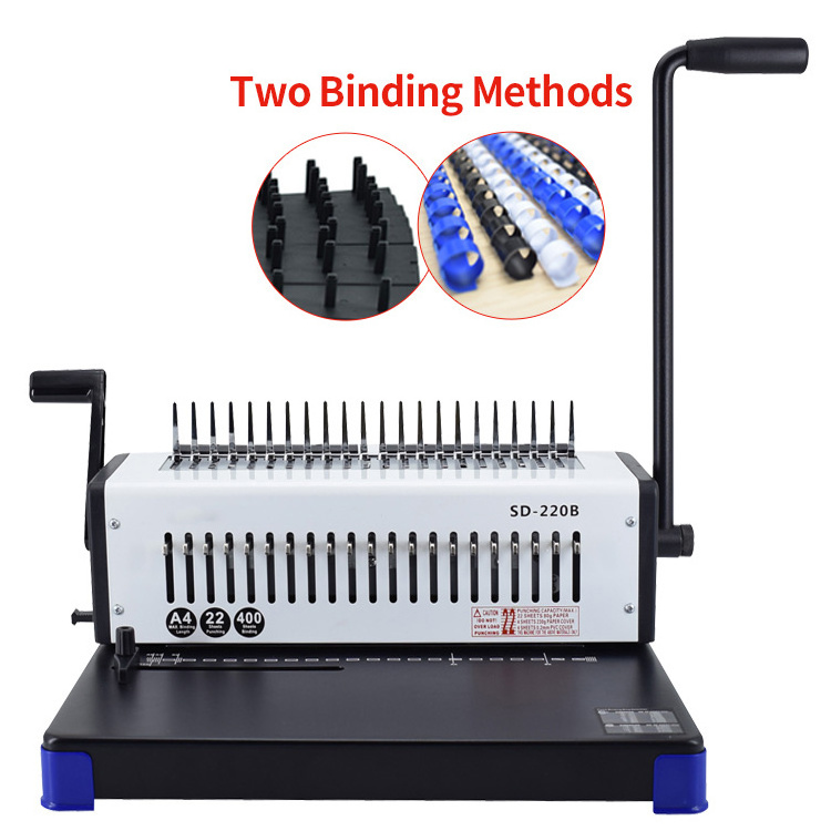 21 holes manual comb binding machine office comb binder coil book binding machines book binder machine