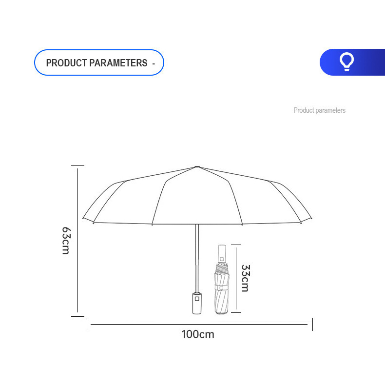 Fashion Heavy Duty Big Waterproof Umbrella Promotion Auto Open Large Uv Double Layer Fabric Windproof   LED flashlight Umbrella